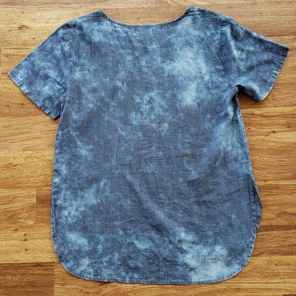 Anthro Cloth & Stone Large Tie Dye Blue Tee - Picture 6 of 8